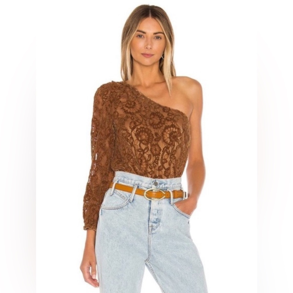 Revolve x Tularosa Arden Carmel One Shoulder Bodysuit